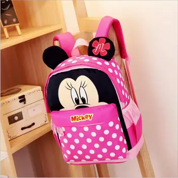 

Wholesale Kids bag Kindergarten Children Cartoon Mickey School Bags Minnie Backpack Waterproof Schoolbags Satchel