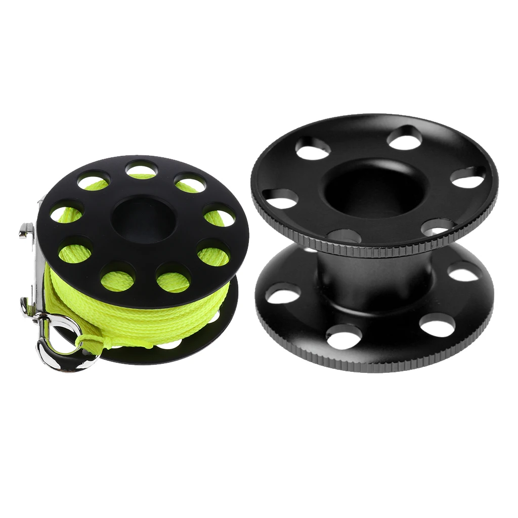 Scuba Diving Finger Spool& 30m Yellow Line Double End Snap