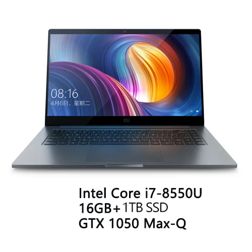 I7 1TB SSD Ноутбук Xiaomi Mi 15,6 ''Pro GTX 1050 MAX-Q ноутбуки i5-8250U 4 ГБ GDDR5 256 ГБ DDR4 - Цвет: I7 1TB SSD