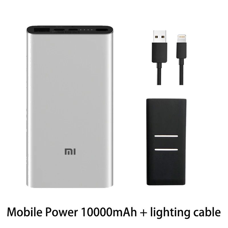 sliver add b i Xiao mi 10000 мАч Внешний аккумулятор 3 2 Pro USB-C Двусторонняя Быстрая зарядка 18 Вт Двойной вход выход PLM12ZM Xiao mi 10000 мАч - Цвет: sliver add b i