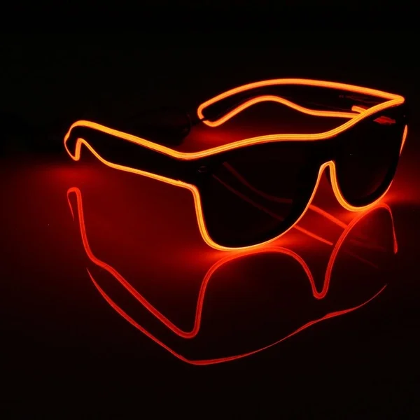 Óculos de Sol Neon Luz Dança Festa Decoração Néon Lâmpada Led Flexível el Fio Corda Tubo Impermeável Tira Conduzida 1m - 3m 5m 3 Fios de iluminação