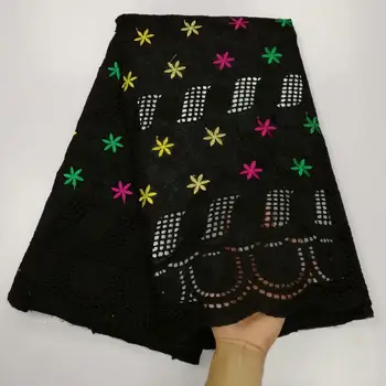 

hotselling comfortable eyelet cotton lace fabric 5yards african swiss voile lace fabric for clothes free shipping F9OC104