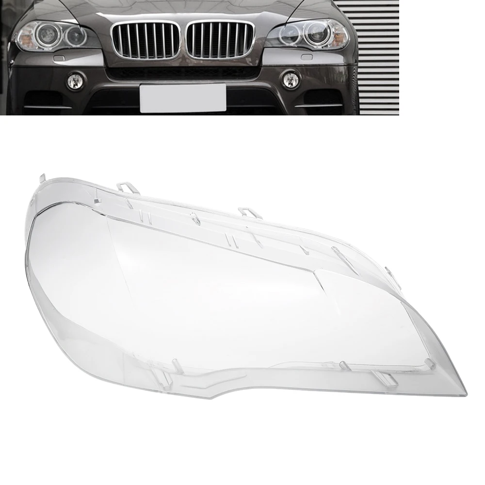 1 шт., автомобильная Прозрачная крышка для фар, сменная Крышка для фар, крышка для фар, автомобильный комплект линз для BMW X5 E70 2008-2013 - Цвет: Right