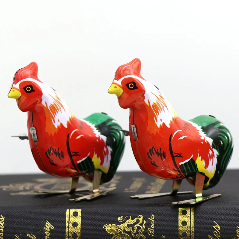 Ностальгический ретро полностью ручной работы Algam петух цепь прыгающий цыпленок 80 после коллекции Весна оловянные игрушки