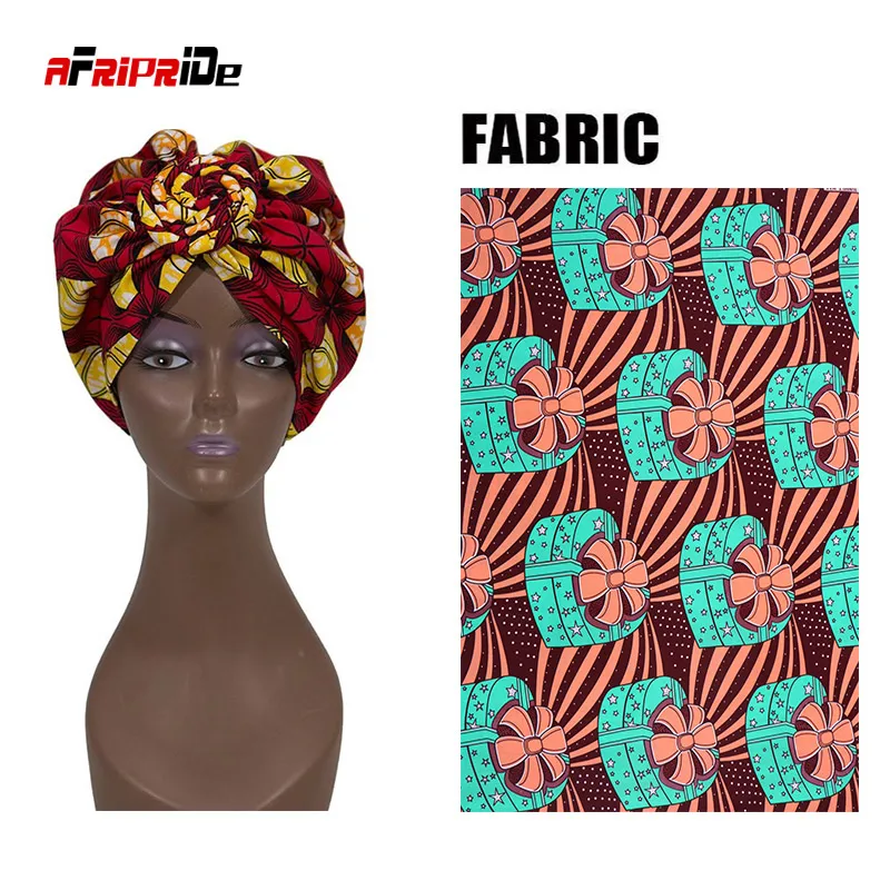Уже сделанный Африканский головной галстук для женщин, нигерийские шарфы для девушек, женский головной платок из чистого хлопка, красивый свадебный тюрбан WYB448 - Цвет: 17