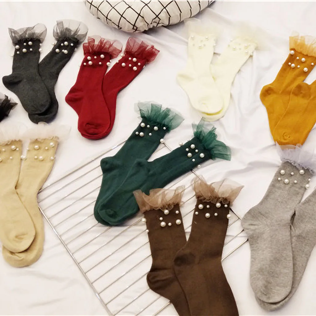 Children's Pile Of Socks Cotton Comfortable Cartoon Sock Stretch Mid Tube Socks Youthful Style Socquette Soxs#xm3