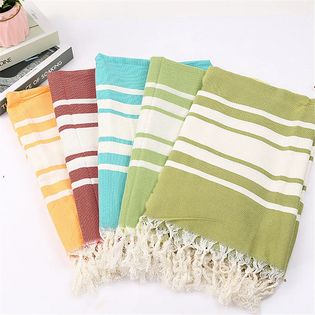 

Turkish Cotton Bath Beach Spa Sauna Yoga Fringed Jacquard Towel Bath Beach Cotton opensky shopping Spa Towels Yoga