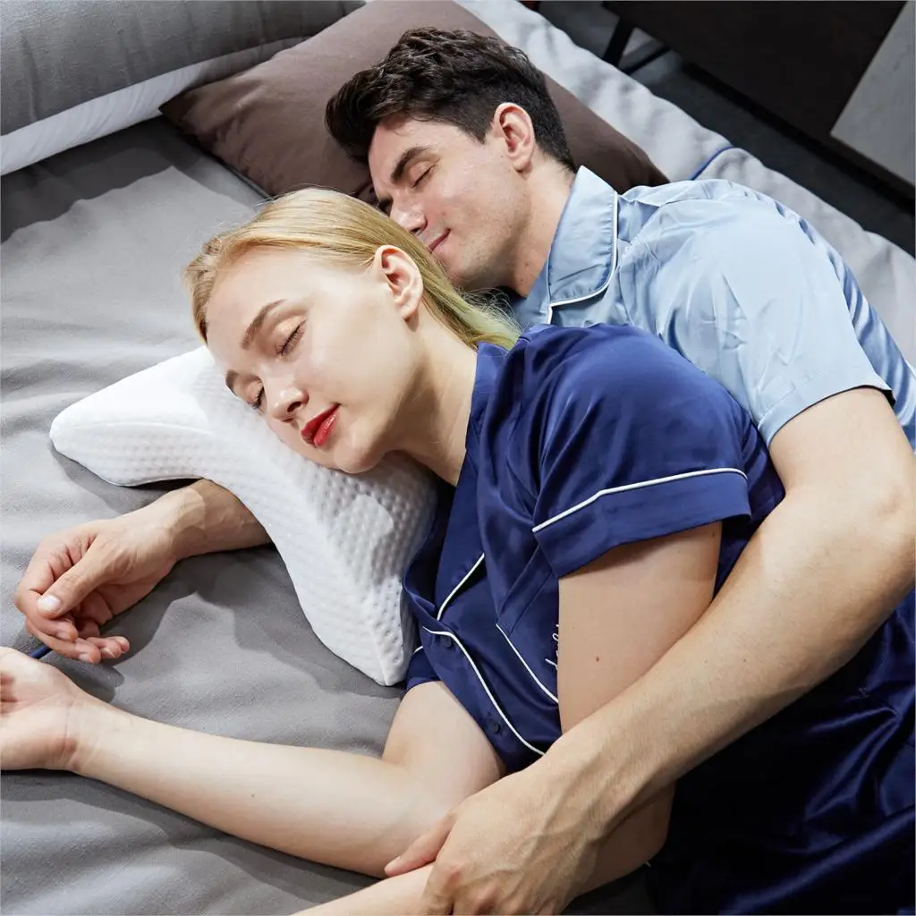 Домашняя подушка для защиты шеи с эффектом памяти, спальные подушки, анти-давление, подушки для рук, шелк, медленный отскок, многофункциональная подушка