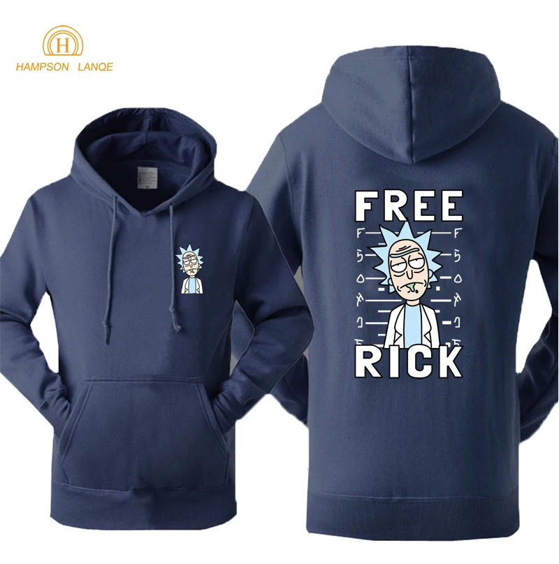 Рик и Морти бесплатно Рик Забавный свитер с капюшоном осень теплый флис мужские толстовки хип-хоп мужские куртки Уличная одежда