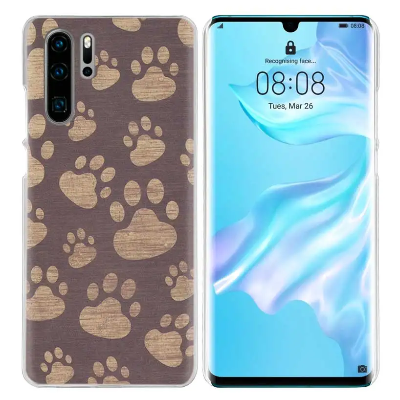 Отпечаток лапы собаки Щенячий чехол для huawei Коврики 30 20 10 P20 P30 Lite Pro P Smart Y9 Prime Honor 8A 8X 10i ПК Чехлы для телефона - Цвет: 02