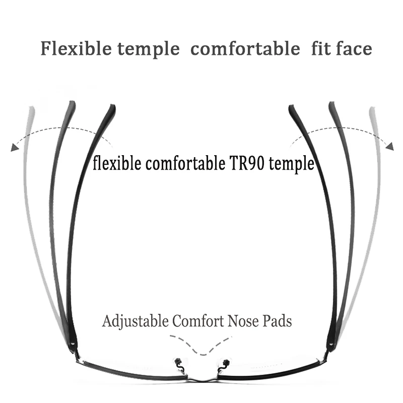 Чистая титановая оптическая оправа, мужские аксессуары, прозрачные очки по рецепту, оправа для очков, квадратная компьютерная оправа Tr90 Spectalces