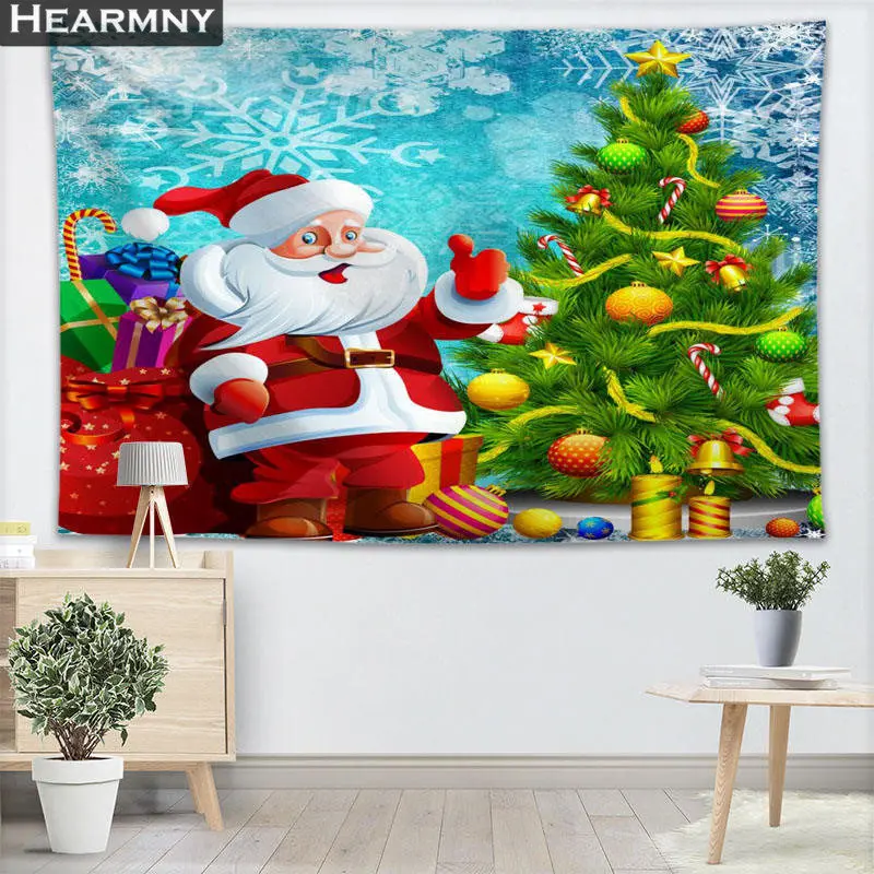 Merry Рождество настенный гобелен простыни домашние декоративные гобелены пляжное полотенце Йога коврик одеяло, скатерть гобелен