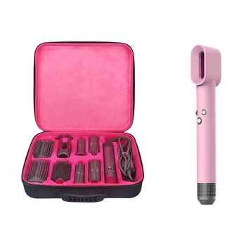 

1 Pcs Storage Bag Protective Portable Carry Case(Black) & 1 Pcs Washable Hair Dryer Protective Cover Pink