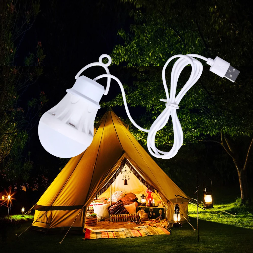 5V 3W USB LED Light Laptop Outdoor Camping Tent Fishing Night Lamp Hanging