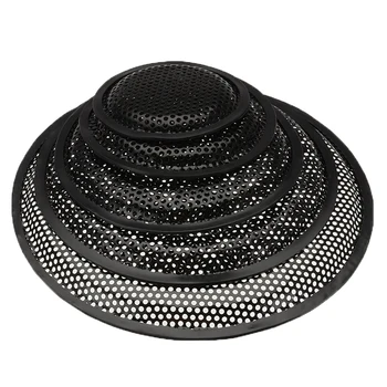 

1 Pair Circle Metal Mesh Grille Protection Stage Sound Speaker Metal Mesh Protection 5/6/8/10/12 inch Speakers Accessories Black