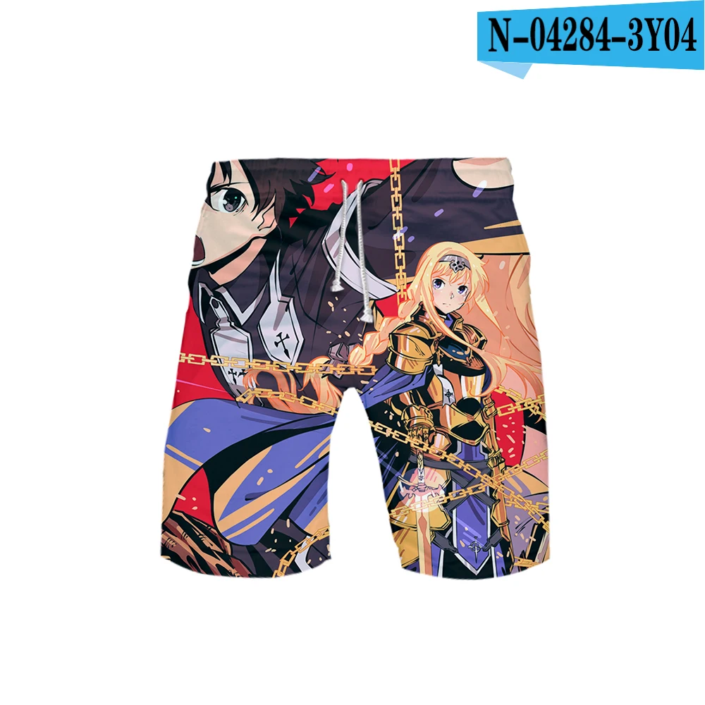 Alicization 3D Gedrukt шорты х/б Mannen Mode шорты в уличном стиле горячие koop Harajuku трендовый Zomer Dragen - Цвет: 1