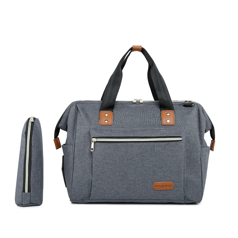 Dark gray Для ношения в руке на одно плечо сумка для молодых мам для детских подгузников, сумка для мамы уход коляска Организатор водонепроницаемый подгузник сумка для пеленания - Цвет: Dark gray