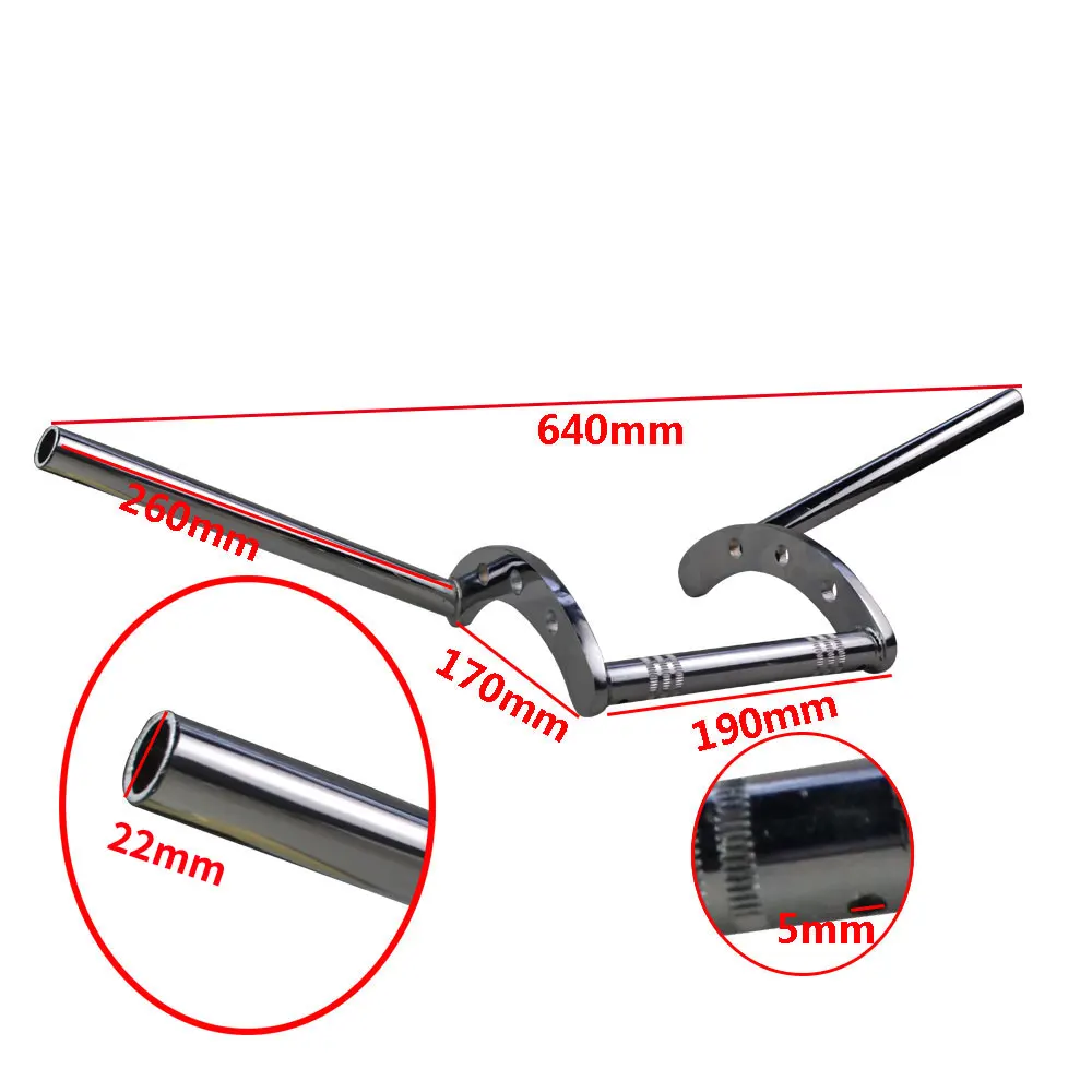 7/" 22 мм сверхмощный стальной Драг руль Z Bars для Yamaha VStar 400 650 1100 1300 Virago Xv 250 535 750 1100 Запчасти для мотоциклов