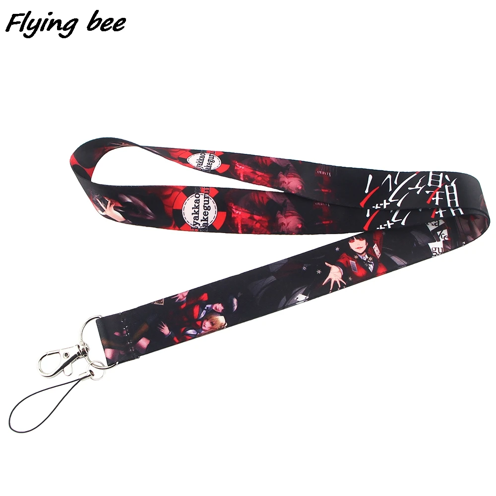 

Flyingbee Gamblers' Pit Cartoon Icons Style Anime Lovers Key Chain Lanyard Neck Strap For USB Badge Holder DIY Hang Rope X1313