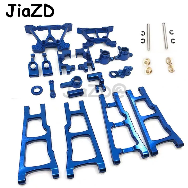 1 комплект для 1/10 Traxxas Slash 4x4 Алюминиевые блоки поворотного кулака Кастер c-концентраторы Цапфа переноски Замена запчасти блоки - Цвет: 1 SET BLUE