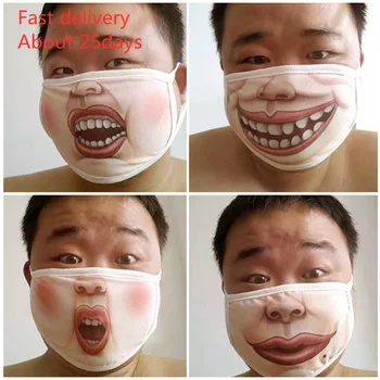 

Mask Mascara Unisex Washable Funny Animal Cotton Anti Dust Mask Anti-ultraviolet Mask Masks