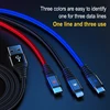 3in1 LED USB Charging Cable 3in1 Micro USB Type C 8Pin Charger Cable for iPhone Huawei Multi Usb Port Multiple Usbc Phone Cable ► Photo 2/6