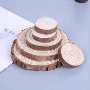 

1/5/10/30pcs Wood Slices Natural Pine Round Wood Chip Cork Coaster Home Diy Crafts Christmas Decorations Supplies Wood Slices