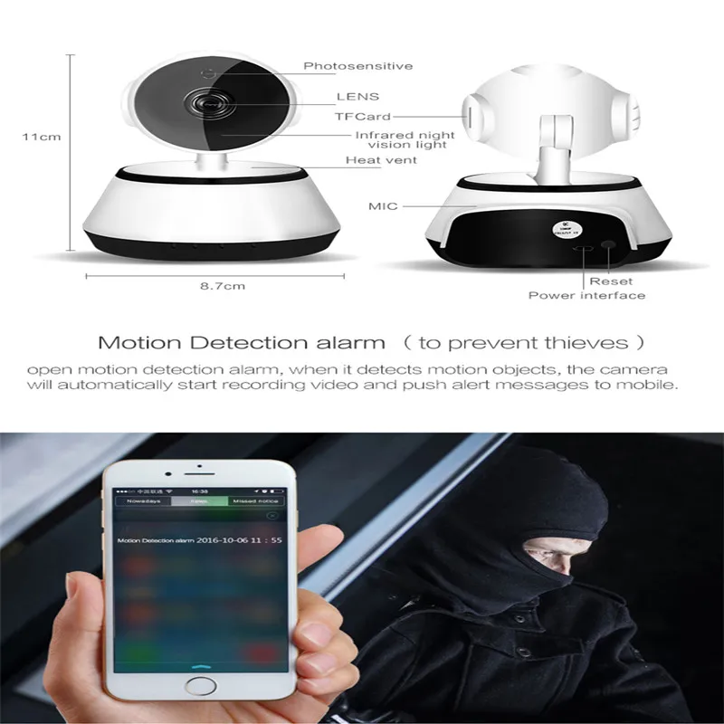 Беспроводная камера видеонаблюдения wifi HD камера ночного видения мониторы наблюдения за детьми камера монитор детский монитор с камерой 960P камера