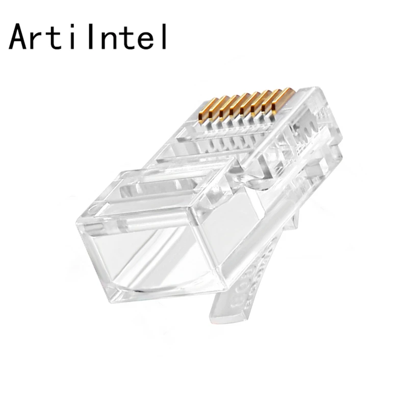 

CAT5e Network Cable Conector Crystal Head Ethernet Cable RJ45 UTP RJ 45 Digital Cables Modular Cable Plug Ethernet Gold Plated