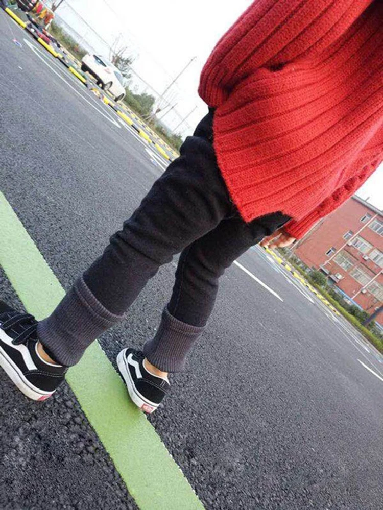 2 3 4 5 6 Years Girls Jeans Autumn Winter Thicken Korean Trousers for Girl Casual Elastic Waist Toddler Kids Denim Pants