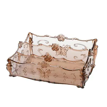 

Transparent Makeup Organizer Office Organizer Box Cosmetic Plastic Storage Box Desk Bathroom Cosmetic Storage Case