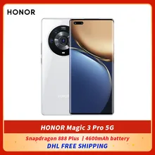DHL Free Original HONOR Magic 3 Pro 5G SmartPhone 6.76'' 120Hz OLED Flexible Screen Snapdragon 888 Plus Octa Core 50MP  Camera