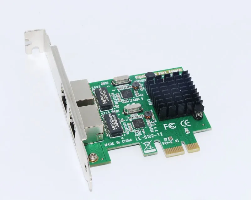 Высококачественная сетевая карта Gigabit Ethernet PCI-Express сетевая карта 1000 м PCIE 2 порта RJ45 NIC сервер Lan адаптер для настольного ПК