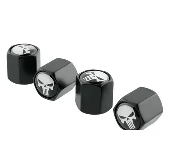 

4pcs Black Auto Car Badge Wheel Tire Valve Cap Car Styling Car Cool Dust Cap Skull Logo for Audi Bmw Ford VW toyota benz mazda