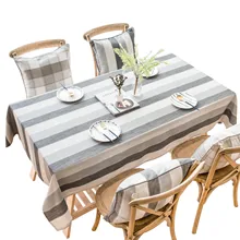 Stripe Rectangular Tablecloths Luxury Neat Table Cloth 140 * 180cm Home Kitchen Pad on the Table Journal Oilcloth Tablecloth