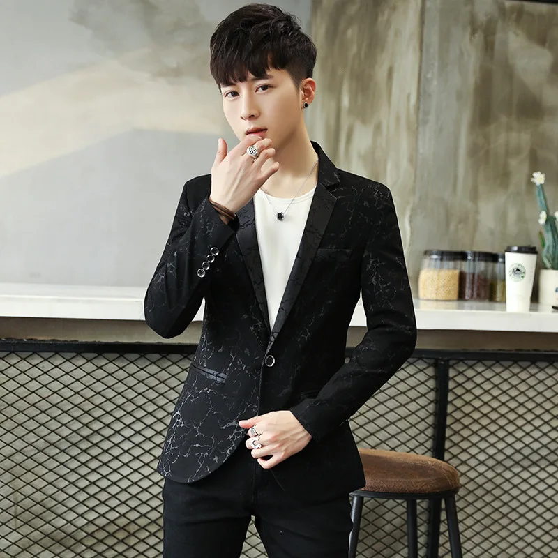 Мужской костюм с принтом, тонкий мужской костюм, мужской блейзер с печатью, мужская куртка с цветочным принтом, мужской блейзер для вечеринки