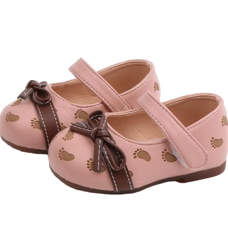 Weoneit/От 0 до 2 лет; весенне-Осенняя детская обувь для маленьких девочек; повседневная кожаная детская обувь принцессы с бабочками; цвет черный, розовый; CN 15-25