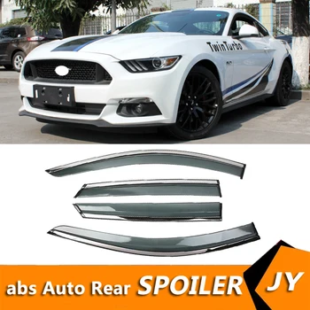 

For FORD Mustang 2015-2017 Window Visor Vent Shades Sun Rain Deflector Guard For FORD Mustang Auto Accessories 4PCS/SET