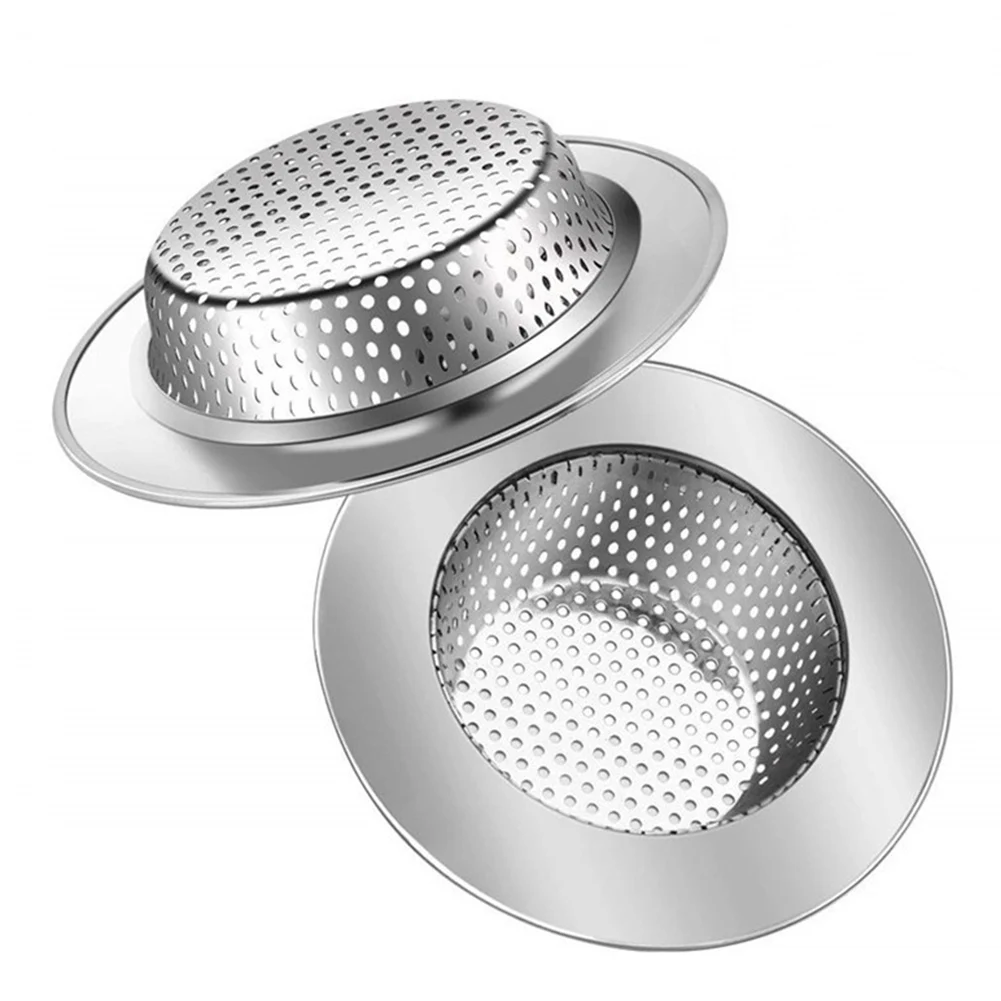 2pcs Kitchen Bathroom Sink Strainer, Stainless Steel Drain Filter