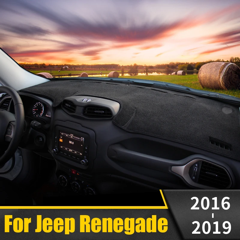 Для Jeep Renegade 2016 2017 2018 2019 LHD крышка приборной панели автомобиля Даш коврик солнцезащитный КОВРИК КОВРЫ отделка