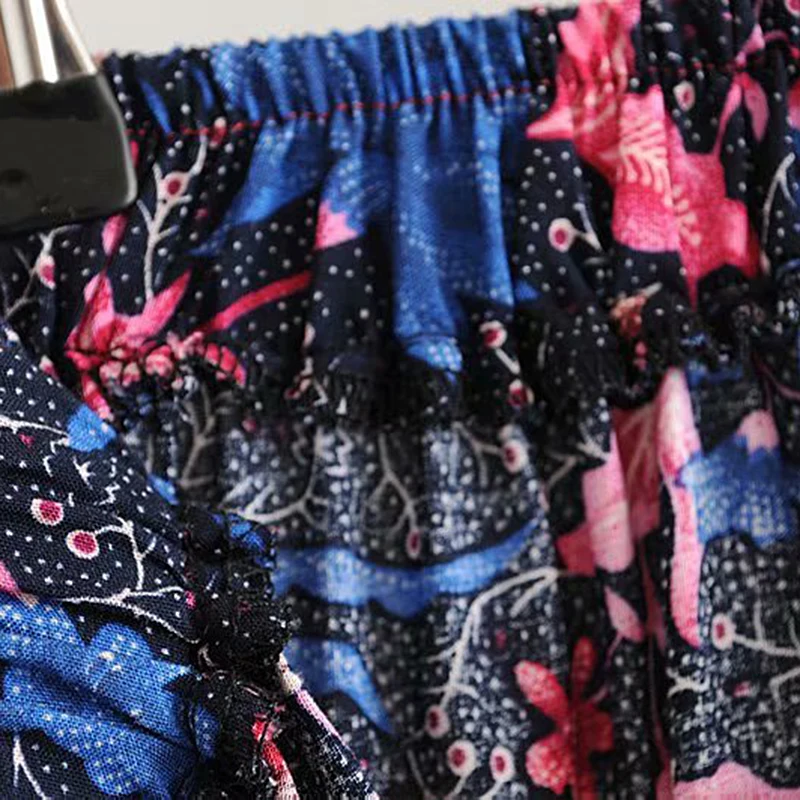 Boho chic летнее платье в винтажном стиле; с принтом цветов и птиц плиссированная юбка макси для женщин модная эластичная кулиска на талии с кисточками пляжные юбки