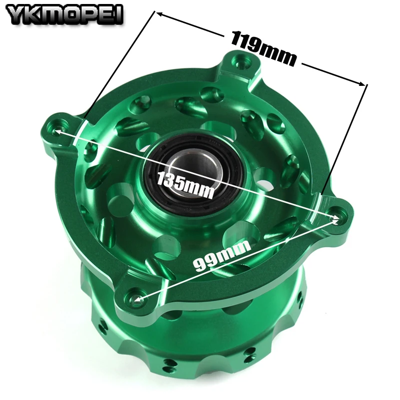 CNC Обработанные 36 отверстий передние и задние колеса ступицы для KX125 KX250 2006-2008 KX250F KX450F 2006- колеса мотоцикла