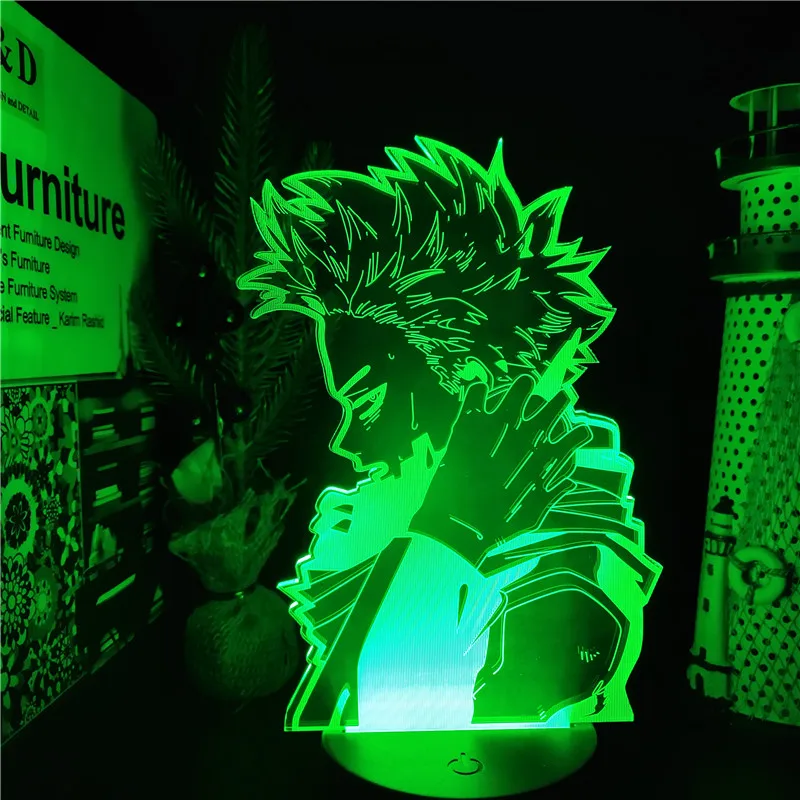 My Hero Academia 3D Lamp HITOSHI SHINSO LED Night Light Boku No Hero Anime Home Decoration Lampara Creative Lamps Lighting Lampe