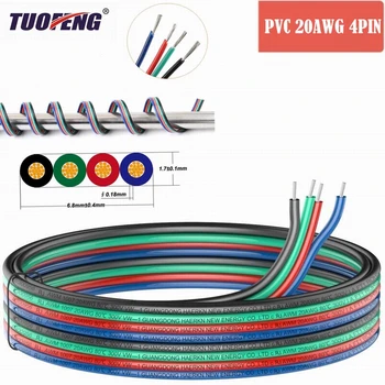 

4pin Extension Cable Wire Cord 20awg Electrical Wire Cable 4 Conductor Parallel Wire line Flexible UL1007 Strands Tinned copper