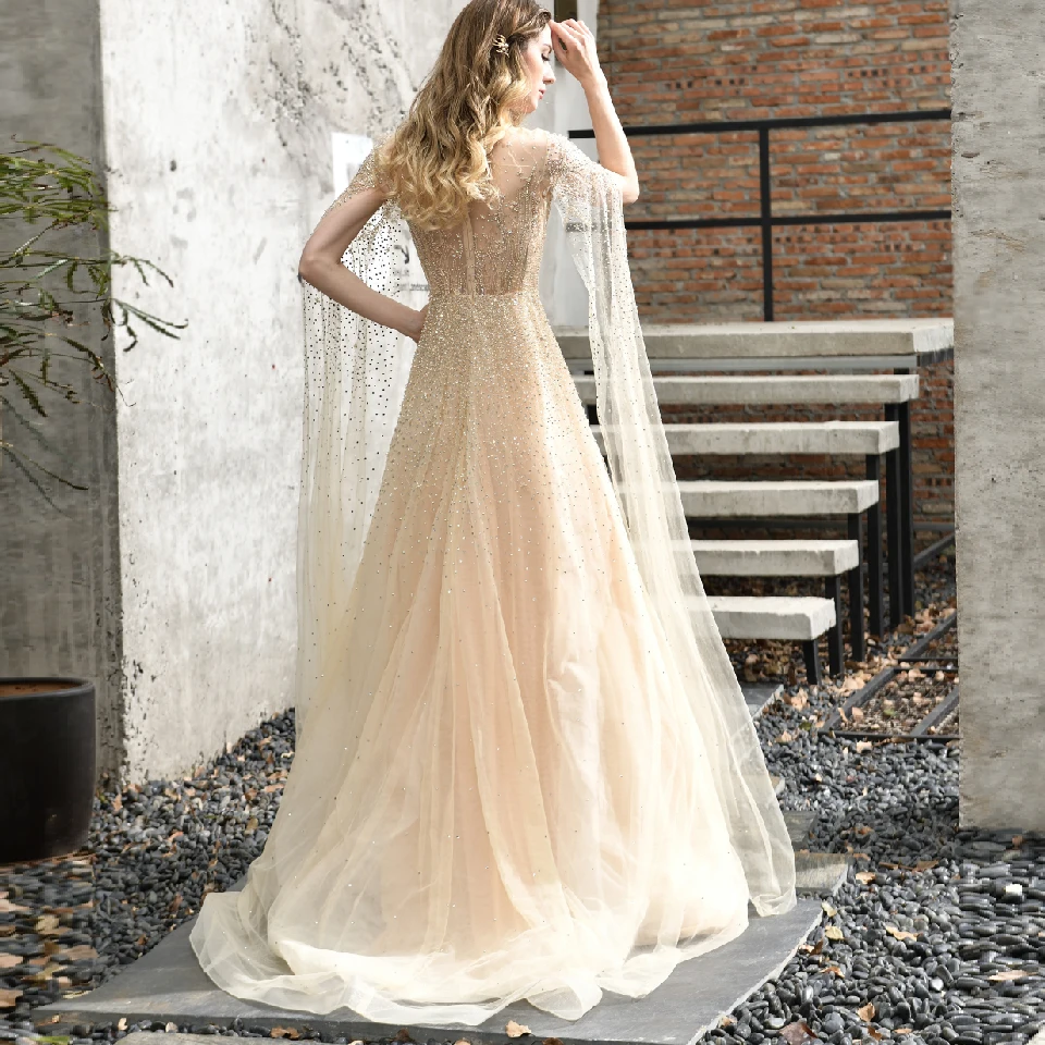 Lakshmigown Дубай вечернее платье длинное Vestido de Fiesta элегантные женские длинные платья для выпускного вечера прозрачные иллюзионные вечерние платья