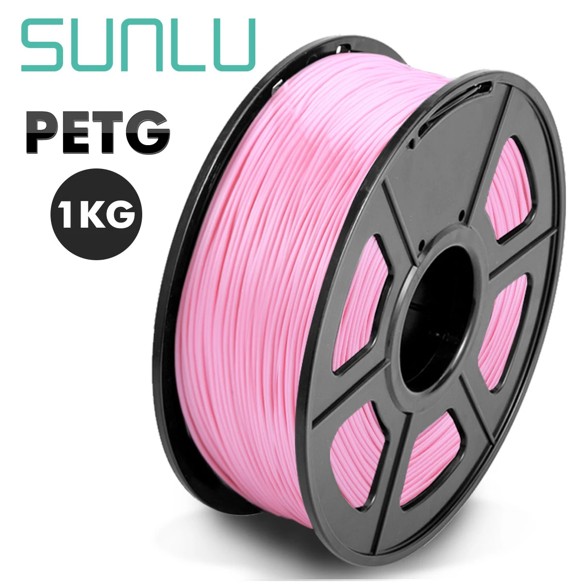 SUNLU PETG 3D-принтеры нити 1,75 мм 1 кг/2.2LBS с катушкой не образующая пузырей ПЭТ экструдер нити 3d расходный материал для печати - Цвет: PETG-pink