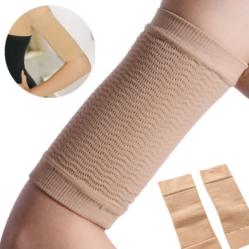 2pcs Losing Weight Calories Off Compression Arm Leg Shaper Sleeve Varicose Veins Support Elbow Sock Slimming Wrap Anti Cellulite