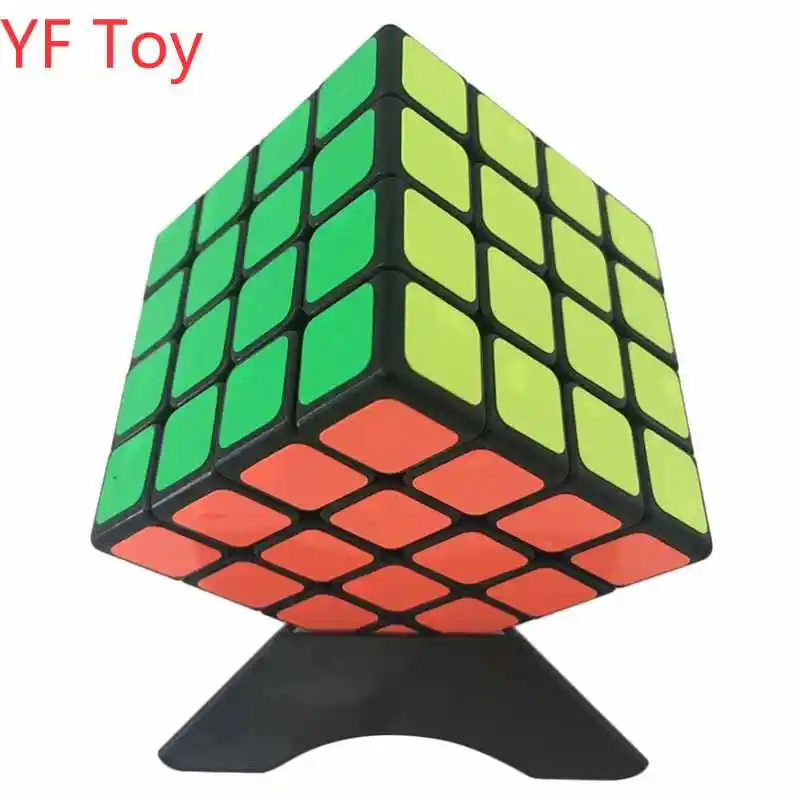 ShengShou Wind Feng 4x4x4 Cubing лабиринт магические кубики 4x4 Ультра-гладкий Твист Головоломка профессиональная головоломка игрушка для детей - Цвет: Black