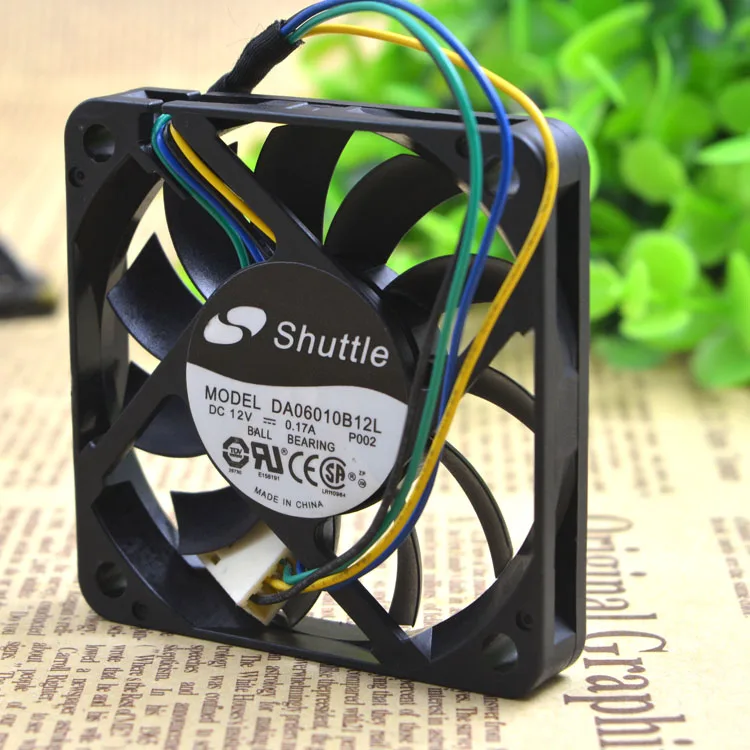 

Free Delivery.6010 6 cm DA06010B12L 12 v 0.17 a 4 line PWM controlled speed/thin/fan