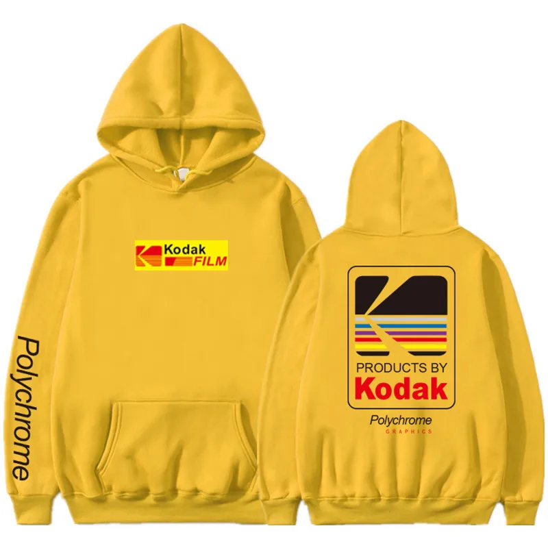 25yellow Новинка, универсальный тур, женская и мужская толстовка, модный бренд, крутая версия, уличный стиль, мужская Толстовка, хип-хоп, Kodak, Толстовка для мужчин - Цвет: 25yellow